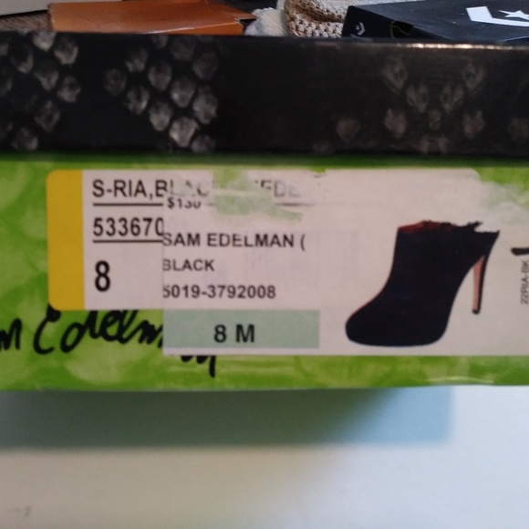 Sam Edelman Platform Suede Booties Sz 8 - Picture 4 of 4